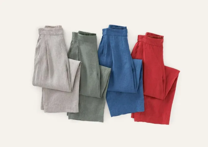 Women Flatfront Trousers Poetry Fashion Trousers and Shorts