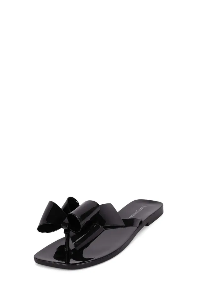 Women Flat Jeffrey Campbell SUGARY Red Shiny Black Shiny