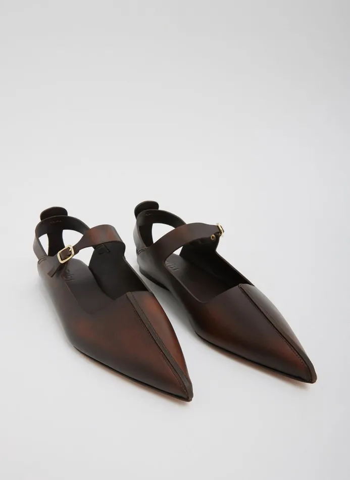 Women Flats Tibi Rudolph Flat Brown Tan
