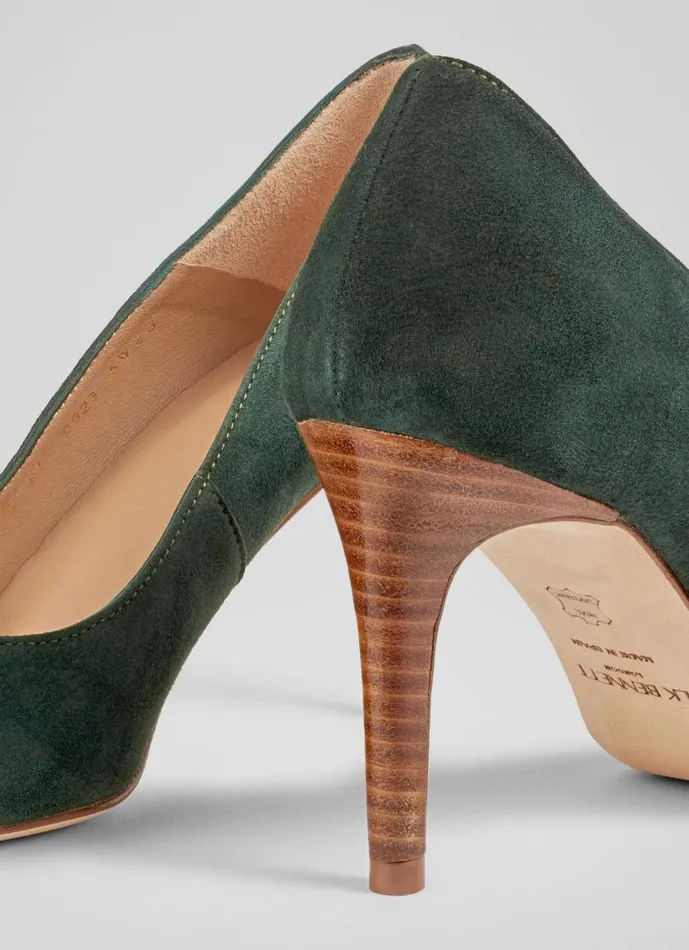 Women Floret Forest Green Suede Pointed Toe Courts Dark Green LKBennett Court Shoes Women Floret Forest Green Suede Pointed Toe Courts Dark Green LKBennett Court Shoes