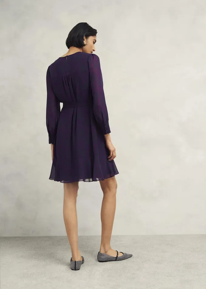 Women Frances Dress Plum Multi Hobbs Dresses and Jumpsuits