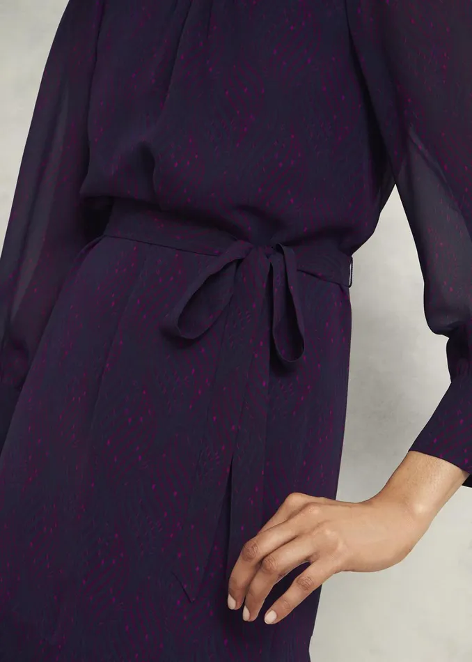 Women Frances Dress Plum Multi Hobbs Dresses and Jumpsuits