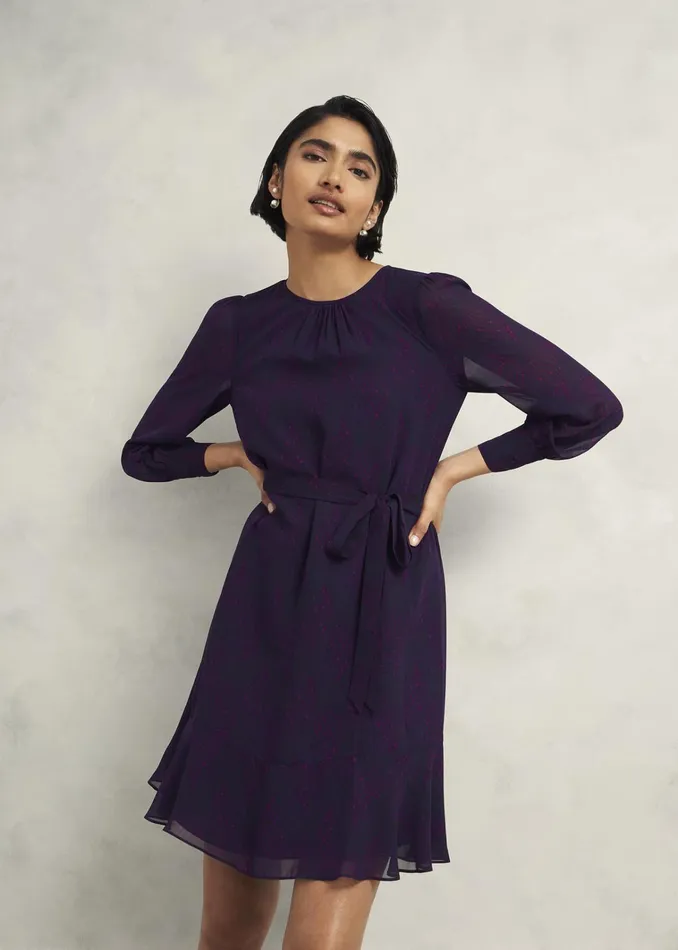 Women Frances Dress Plum Multi Hobbs Dresses and Jumpsuits