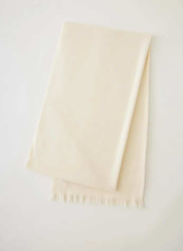 Women Fundamentals Tibi Fringe Scarf Ivory