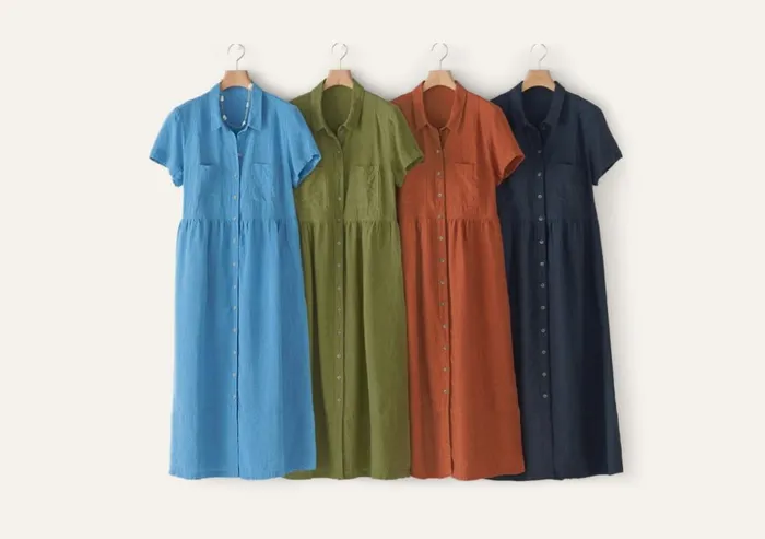 Women Gatheredwaist Dress Chilli Orange Poetry Fashion Dresses and Skirts