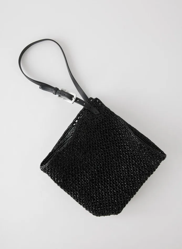Women Handbags Tibi Aire Libre Mesh Crochet Bag Black