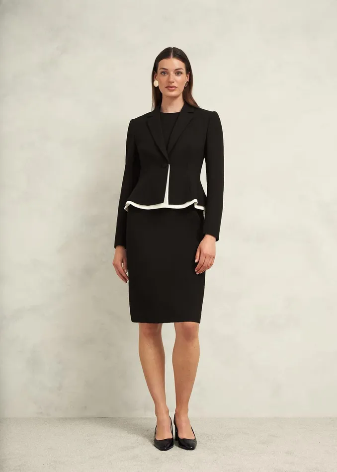 Women Harmony Jacket Black Ivory Hobbs Coats and Jackets