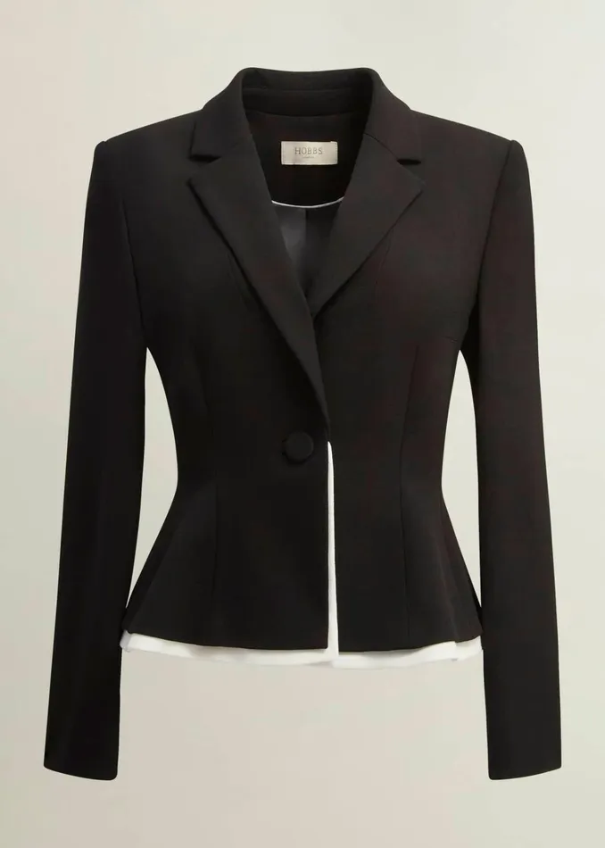 Women Harmony Jacket Black Ivory Hobbs Coats and Jackets