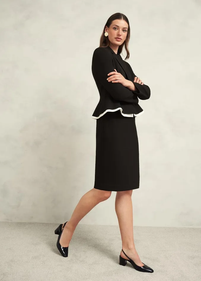 Women Harmony Jacket Black Ivory Hobbs Coats and Jackets