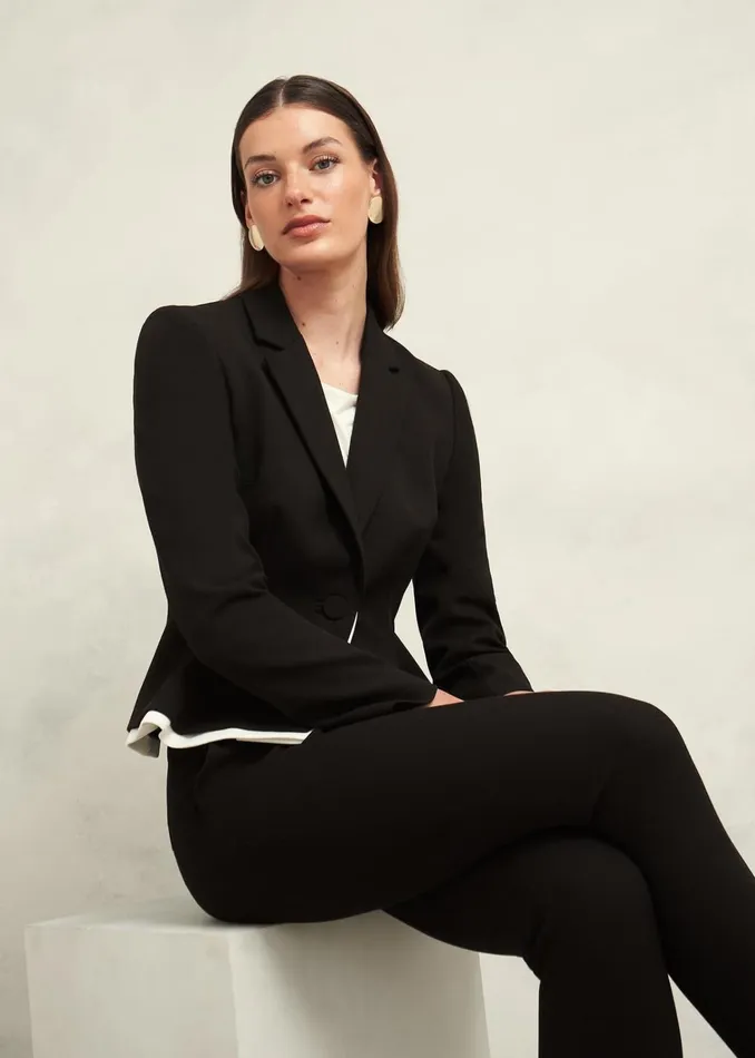 Women Harmony Jacket Black Ivory Hobbs Coats and Jackets