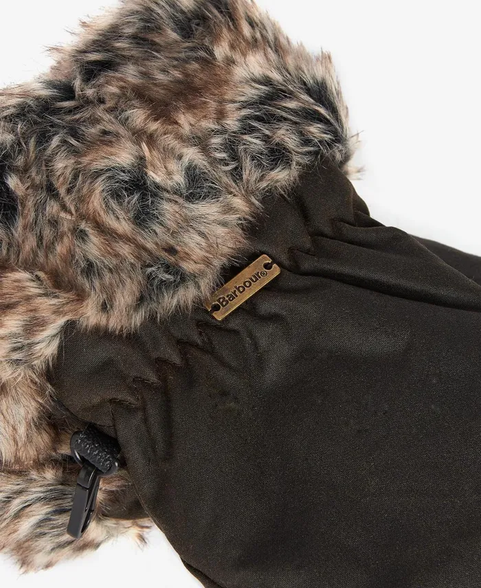 Women Hats Barbour Wax Mittens Olive Women Hats Barbour Wax Mittens Olive