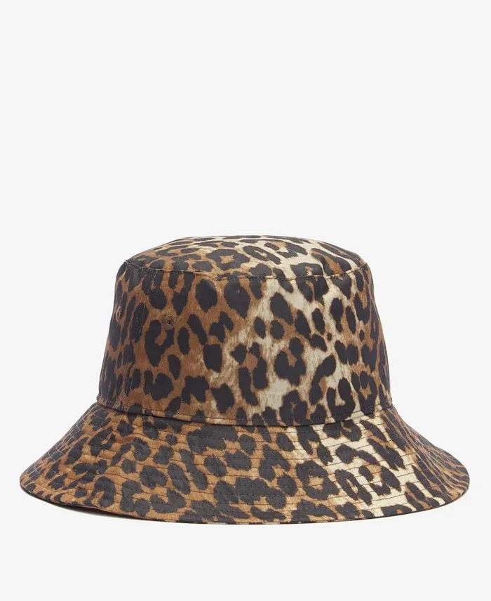 Women Hats Barbour X GANNI Waxed Leopard Bucket Hat Leopard Print Women Hats Barbour X GANNI Waxed Leopard Bucket Hat Leopard Print