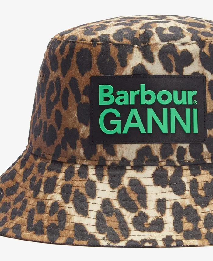 Women Hats Barbour X GANNI Waxed Leopard Bucket Hat Leopard Print Women Hats Barbour X GANNI Waxed Leopard Bucket Hat Leopard Print
