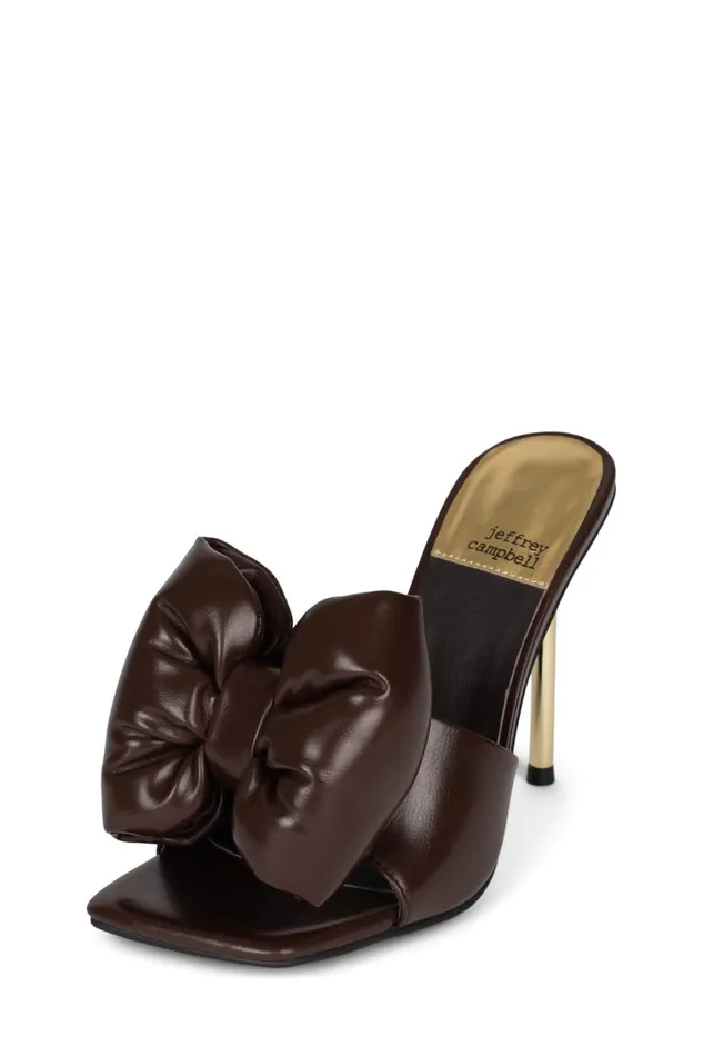 Women Heel Jeffrey Campbell BOWDOWN Brown Gold