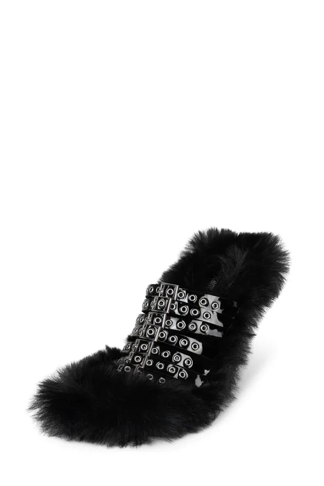 Women Heel Jeffrey Campbell FUZZOUT Black Silver