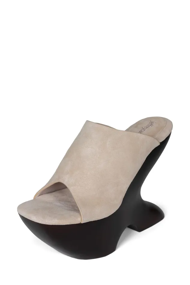 Women Heel Jeffrey Campbell GIAH2 Teal Suede Brown