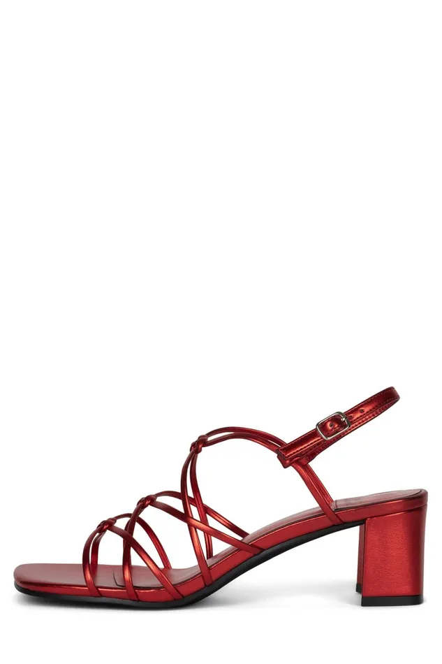 Women Heel Jeffrey Campbell SOCIALIZE Red Metallic