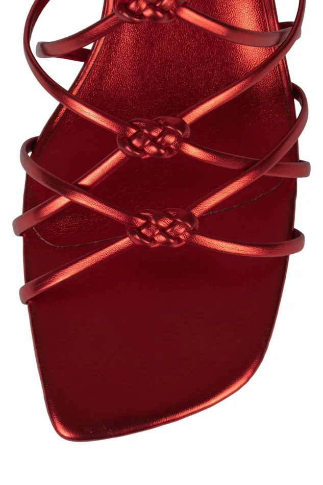 Women Heel Jeffrey Campbell SOCIALIZE Red Metallic