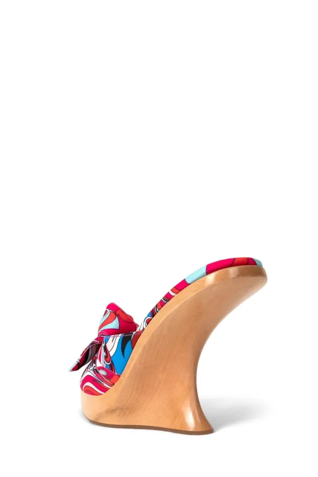 Women Heel Jeffrey Campbell TEASING Fuchsia Blue Multi