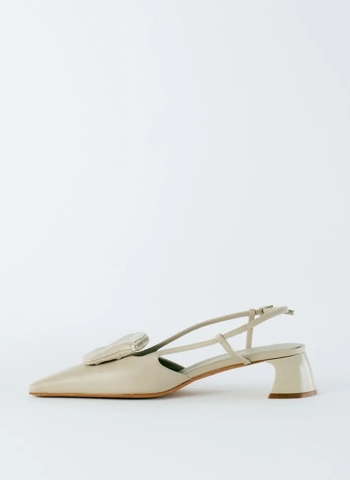 Women Heels Tibi Victor Slingback Warm Grey