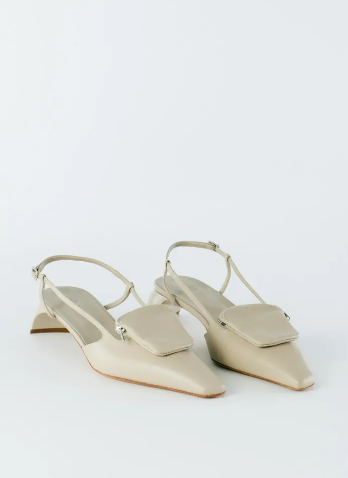 Women Heels Tibi Victor Slingback Warm Grey