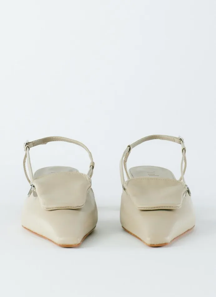 Women Heels Tibi Victor Slingback Warm Grey