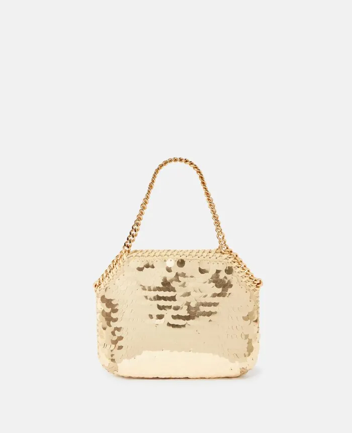 Women Iconic Falabella Stella McCartney Falabella Oversized Sequin Mini Tote Bag Gold