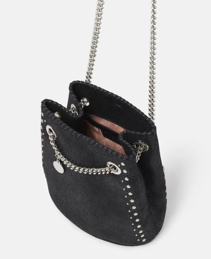 Women Iconic Falabella Stella McCartney Falabella Studded Bucket Bag Pitch Black