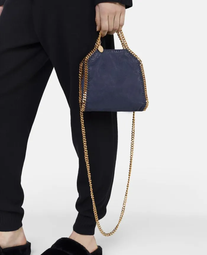 Women Iconic Falabella Stella McCartney Falabella Tiny Tote Bag Indigo Moon