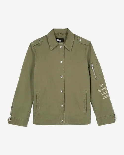 Women Jackets and Blazers The Kooples Khaki Jacket Kaki