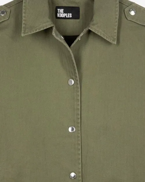 Women Jackets and Blazers The Kooples Khaki Jacket Kaki