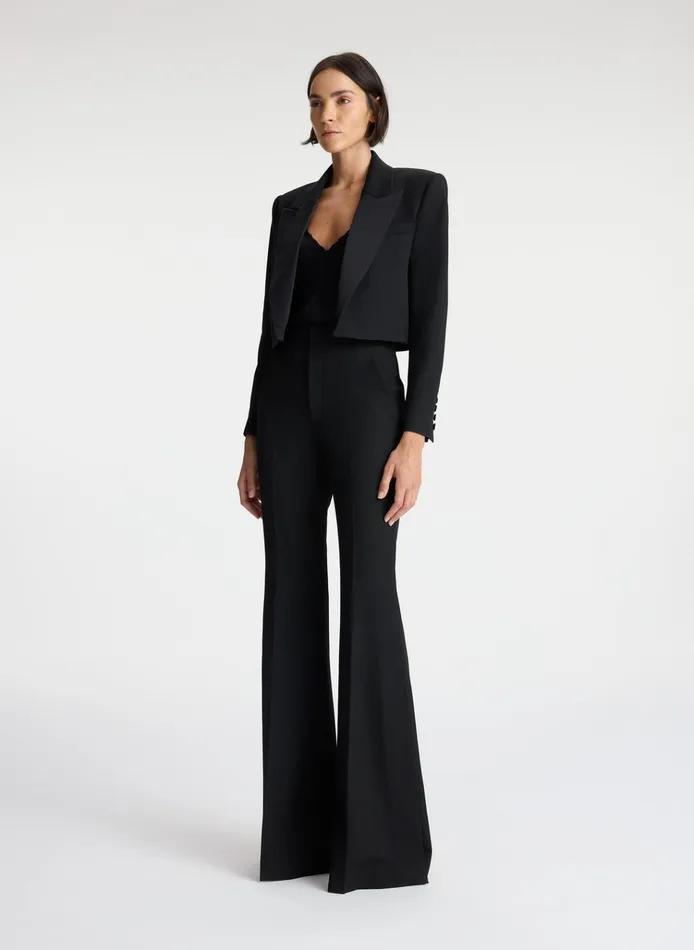 Women Jackets and Coats ALC Anderson Cropped Tuxedo Jacket Black