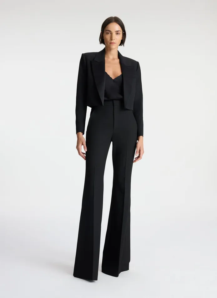 Women Jackets and Coats ALC Anderson Cropped Tuxedo Jacket Black