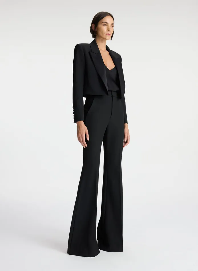 Women Jackets and Coats ALC Anderson Cropped Tuxedo Jacket Black