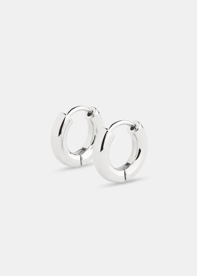 Women Jewellery Whistles Silver Classic Huggie Hoop