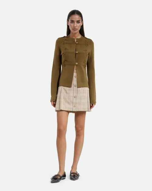 Women Jumpers and Cardigans The Kooples Khaki OfficerStyle Cardigan Kaki