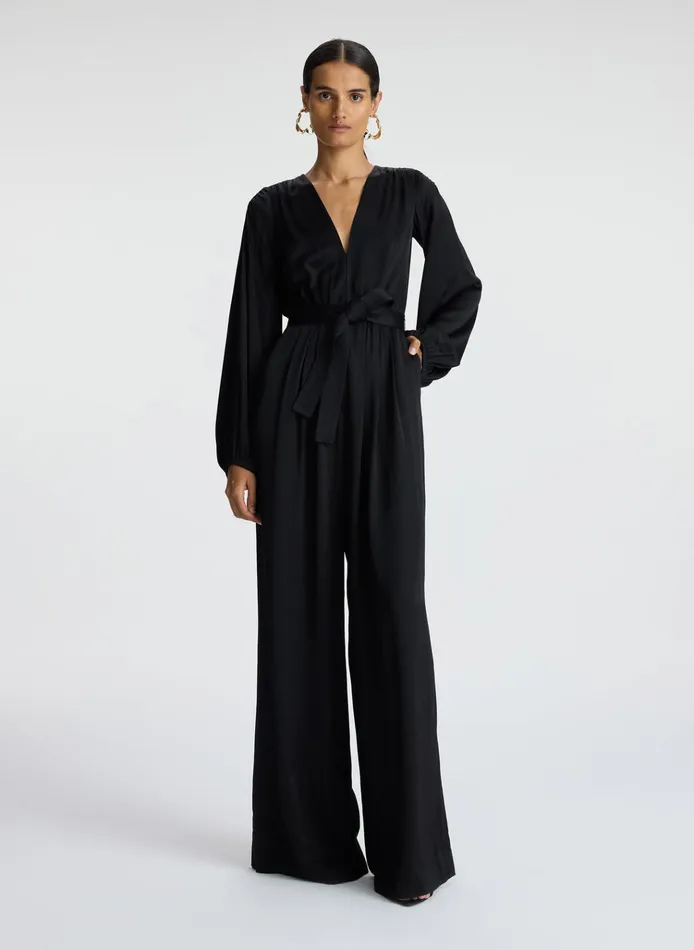 Women Jumpsuits ALC Imogen Satin Jumpsuit Black