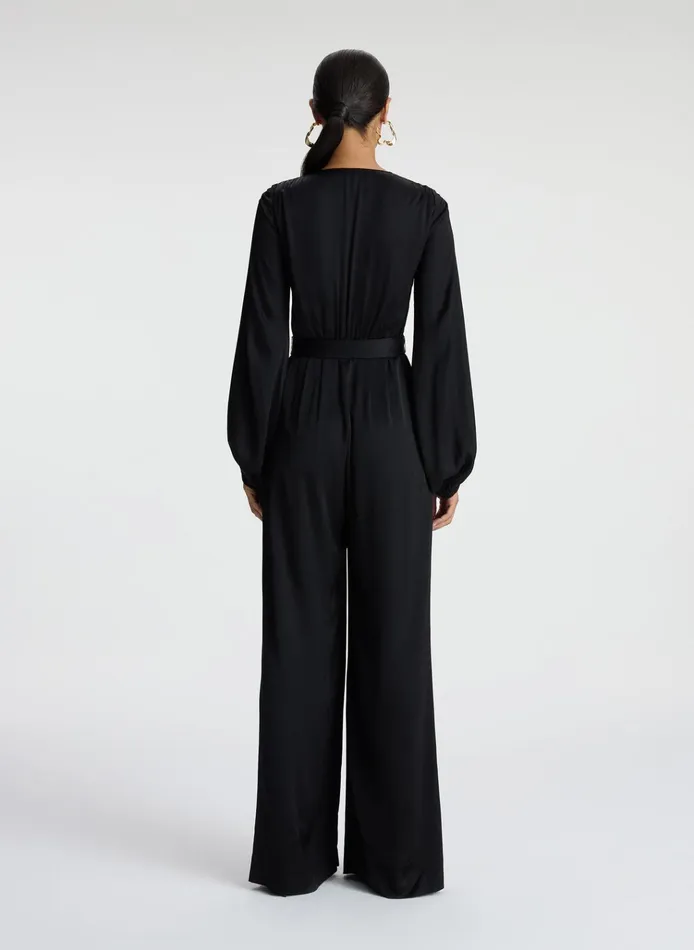 Women Jumpsuits ALC Imogen Satin Jumpsuit Black
