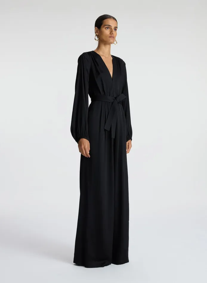 Women Jumpsuits ALC Imogen Satin Jumpsuit Black
