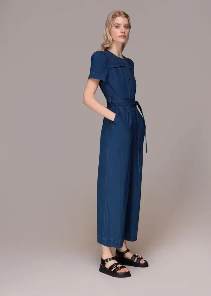 Women Jumpsuits Whistles Alana Denim Jumpsuit