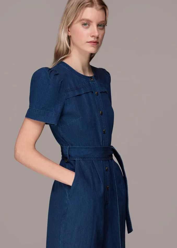 Women Jumpsuits Whistles Alana Denim Jumpsuit