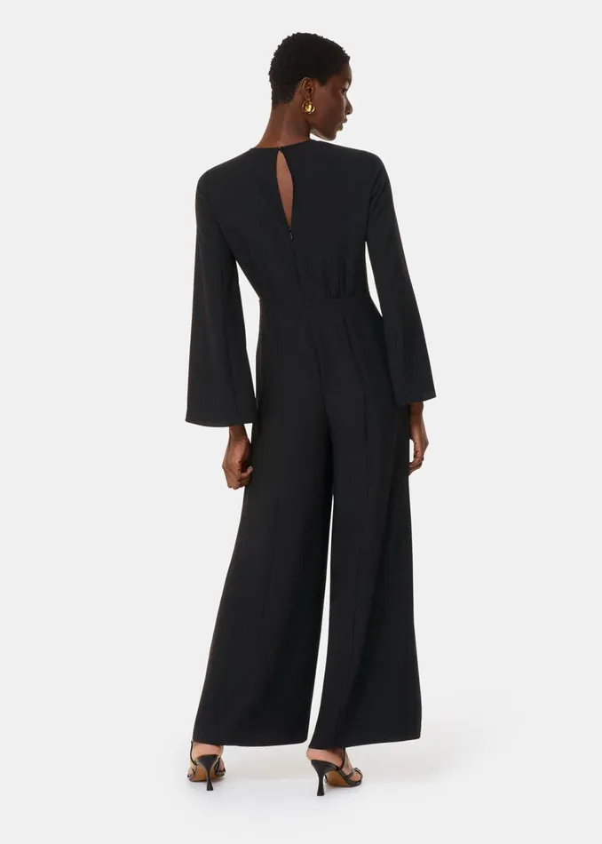 Women Jumpsuits Whistles Black Bonnie Gathered Jumpsuit