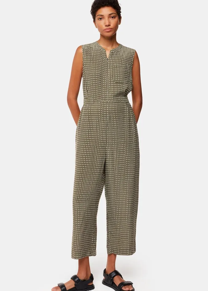 Women Jumpsuits Whistles Khaki Oval Spot Josie Jumpsuit