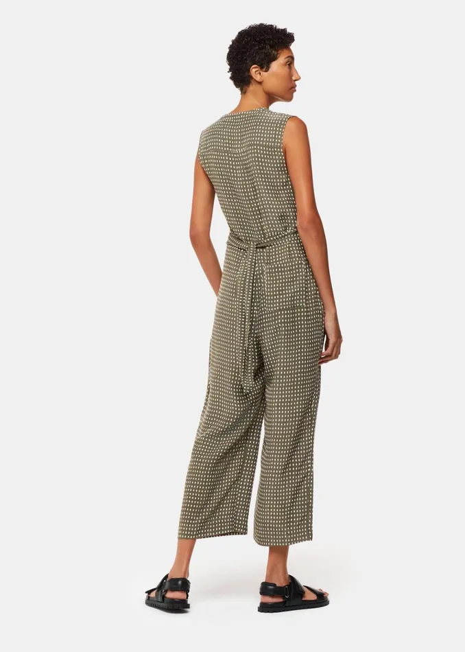 Women Jumpsuits Whistles Khaki Oval Spot Josie Jumpsuit