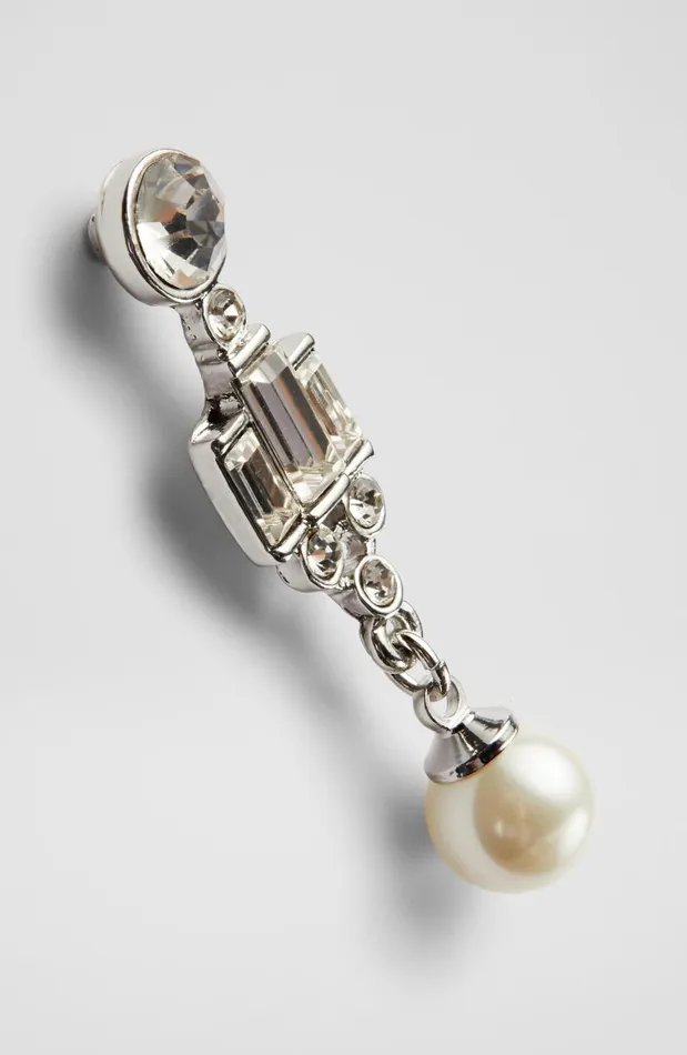 Women Kiara Crystal And Pearl Art DecoStyle Earrings LKBennett Jewellery
