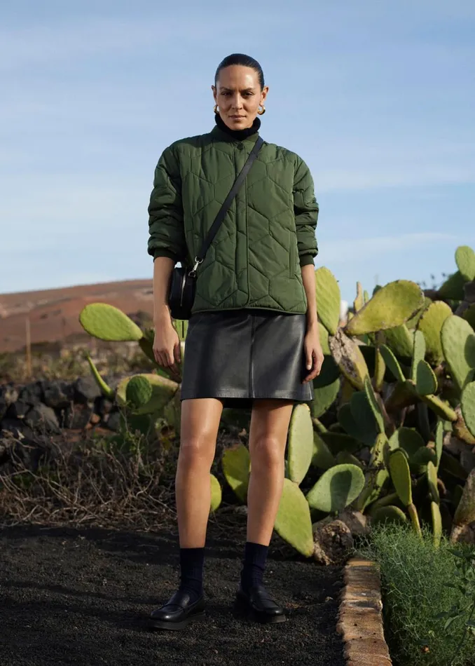 WomenKids Coats and Jackets Whistles Khaki Ida Short Quilted Coat