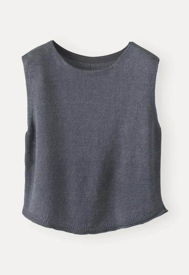Women Knitted Top Petrol Grey Poetry Fashion Sweaters