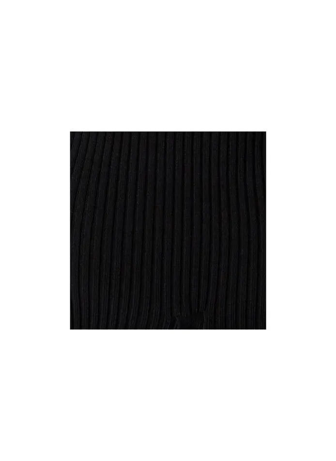 Women Knitwear ALC Cropped Atlas Rib Knit Top Black