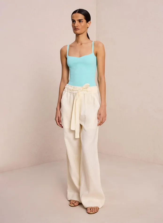 Women Knitwear ALC Milo Rib Knit Top Summer Dew