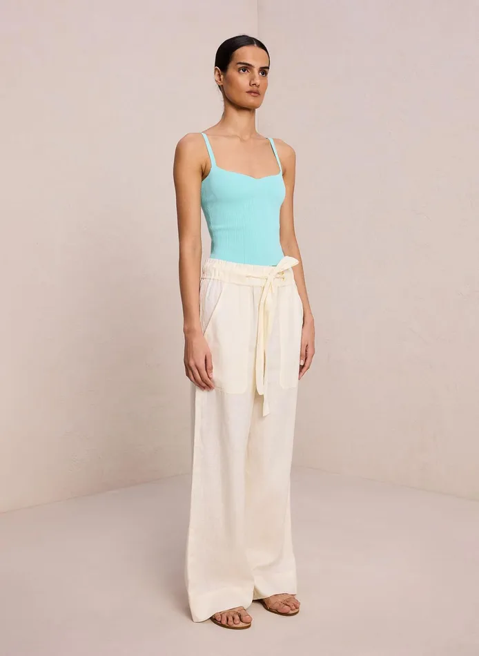 Women Knitwear ALC Milo Rib Knit Top Summer Dew